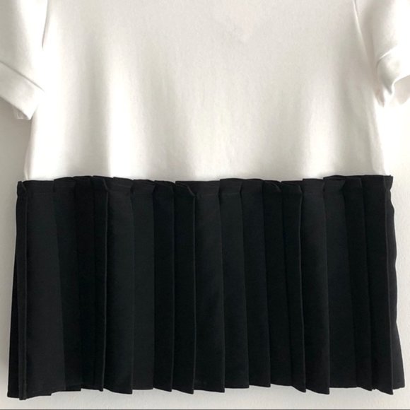 New Halogen Pleated Peplum Hem Color Block Short Sleeve Top Petite Size Small - Picture 8 of 16